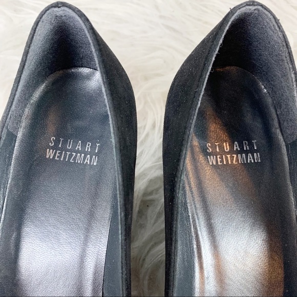 STUART WEITZMAN Suede Wedge Heel Round Toe 8.5 Narrow - Picture 4 of 11